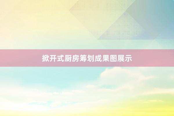 掀开式厨房筹划成果图展示
